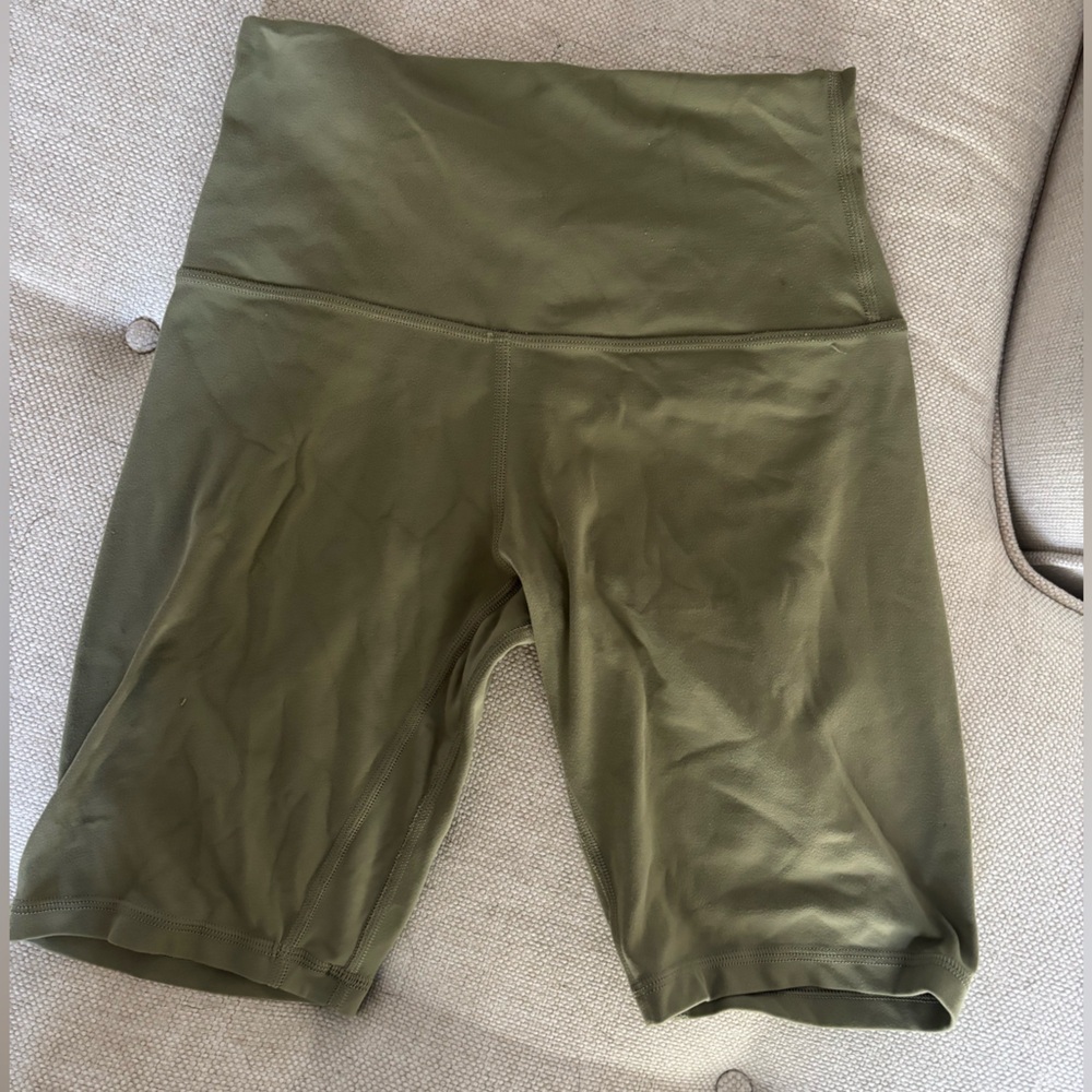 Lululemon Olive Green Biker Shorts - 4